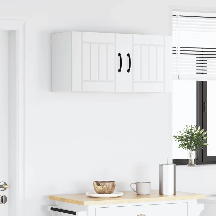 Meuble mural LUCCA Blanc 80 x 31 x 40 cm Bois d'ingénierie - 4