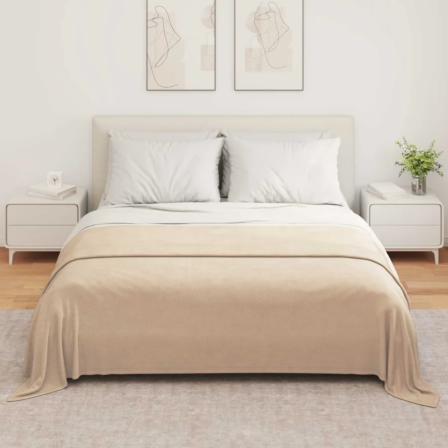 Jeté Camel 280 x 210 cm Toison - 3
