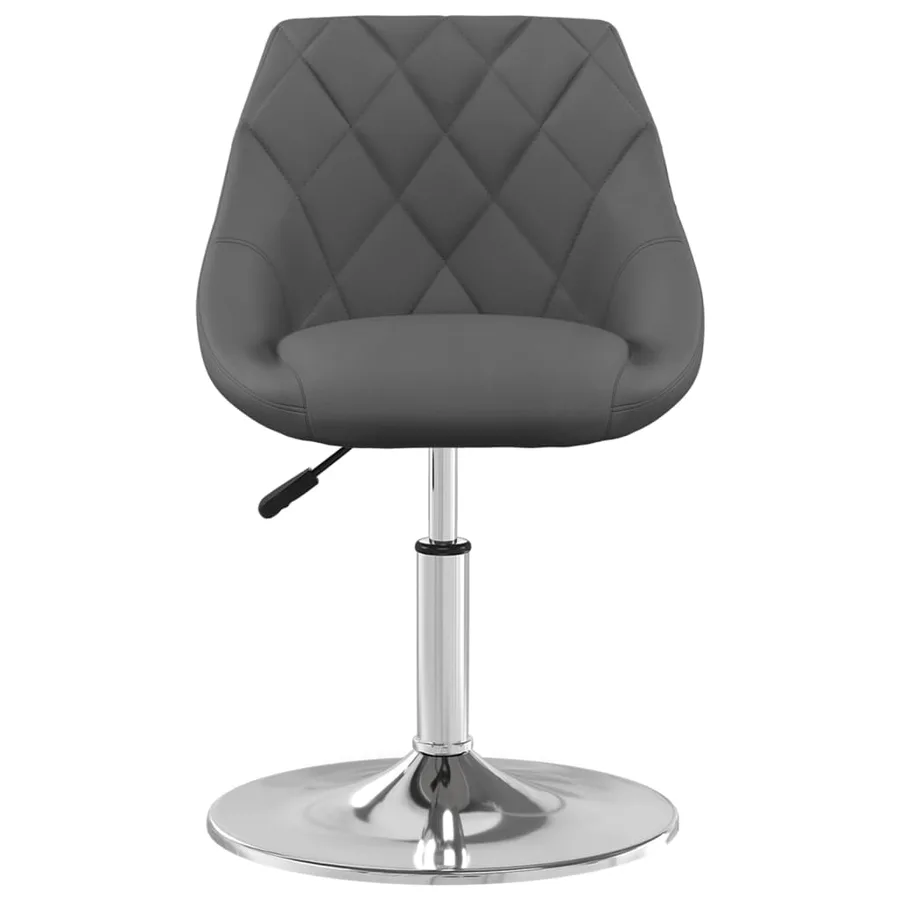 Chaises pivotantes à manger lot de 2 Gris foncé Velours - 4