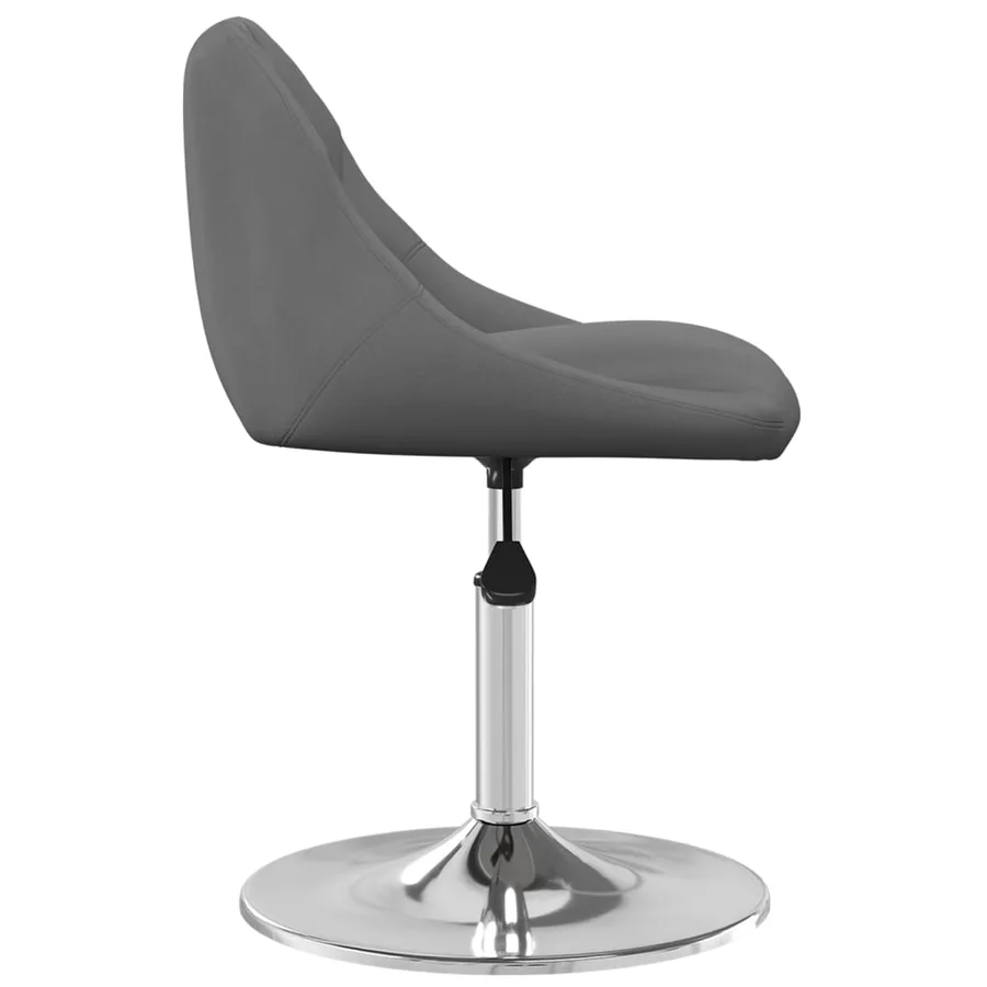 Chaises pivotantes à manger lot de 2 Gris foncé Velours - 5