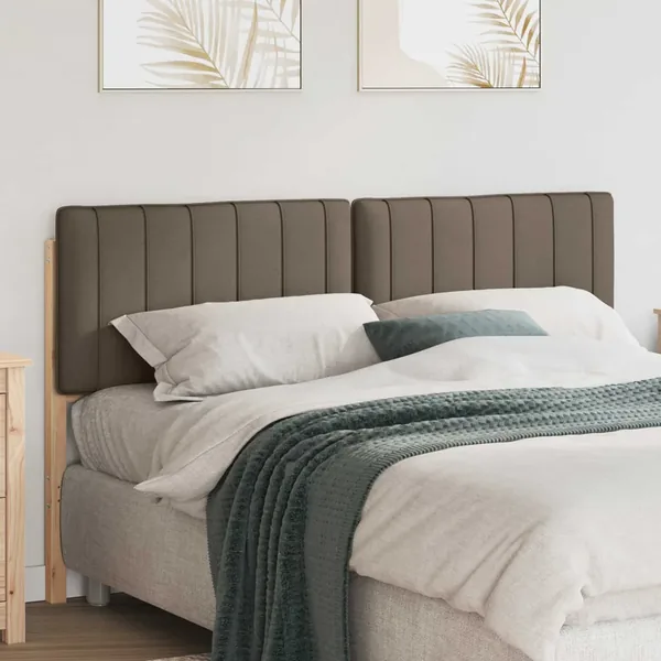 Tête de lit capitonnée Marron et Taupe 160 cm Pin massif