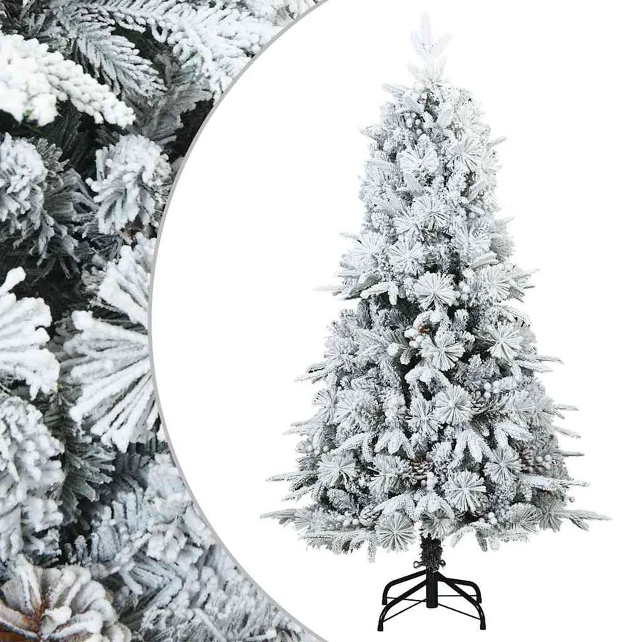 Sapin de Noël artificiel à branches pliantes, duveteux de neige - 2