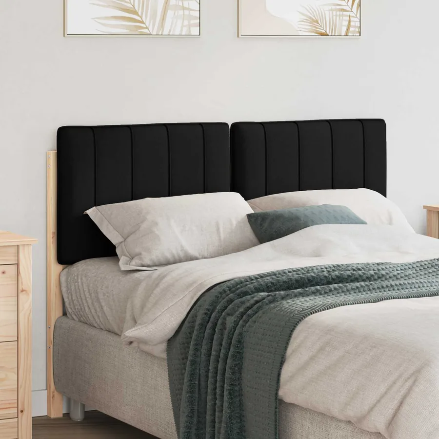 Tête de lit capitonnée Marron et Noir 120 cm Pin massif