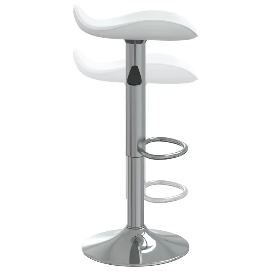 Tabouret de bar Blanc Acier chromé et cuir artificiel - 6
