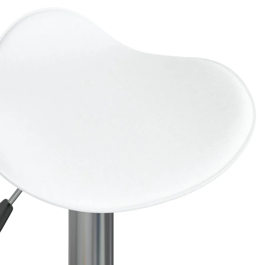 Tabouret de bar Blanc Acier chromé et cuir artificiel - 7