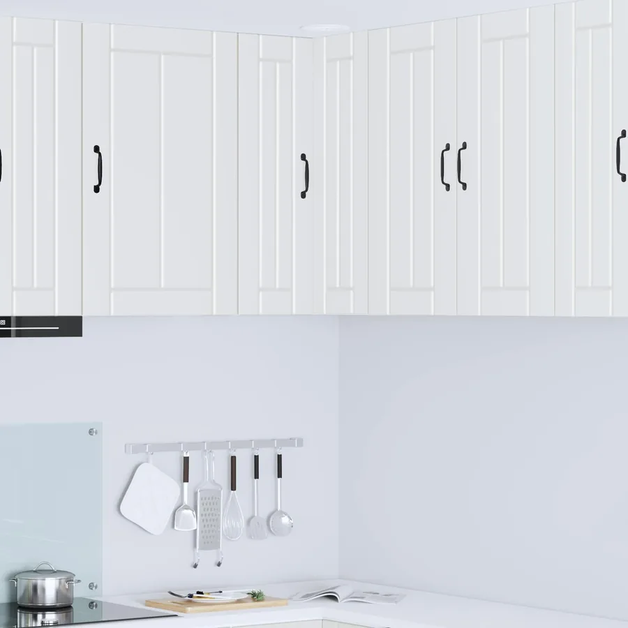 Cabinet d'angle mural LUCCA Blanc 57 x 57 x 80 cm