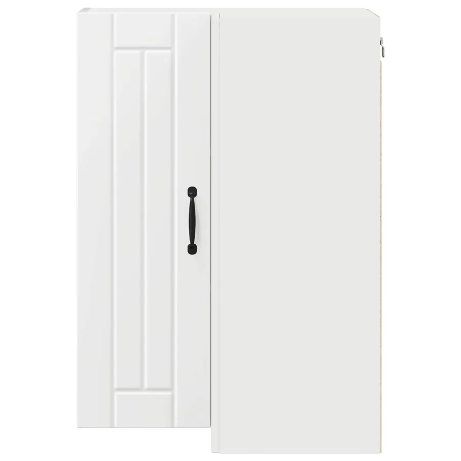 Cabinet d'angle mural LUCCA Blanc 57 x 57 x 80 cm - 6