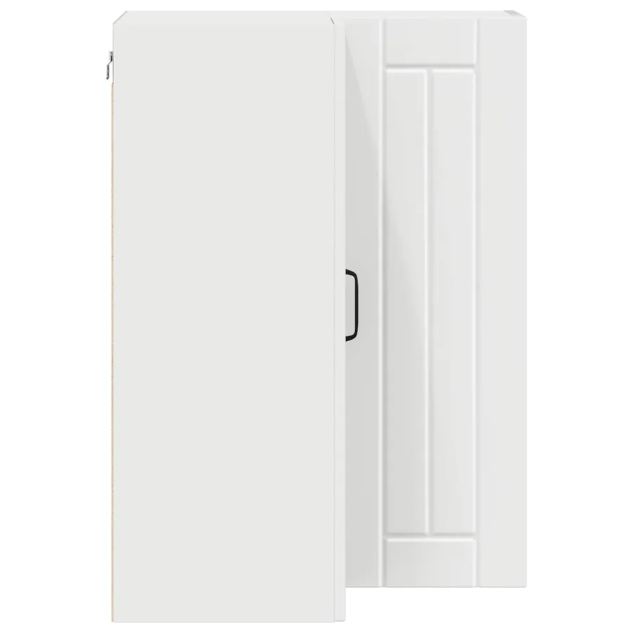Cabinet d'angle mural LUCCA Blanc 57 x 57 x 80 cm - 7