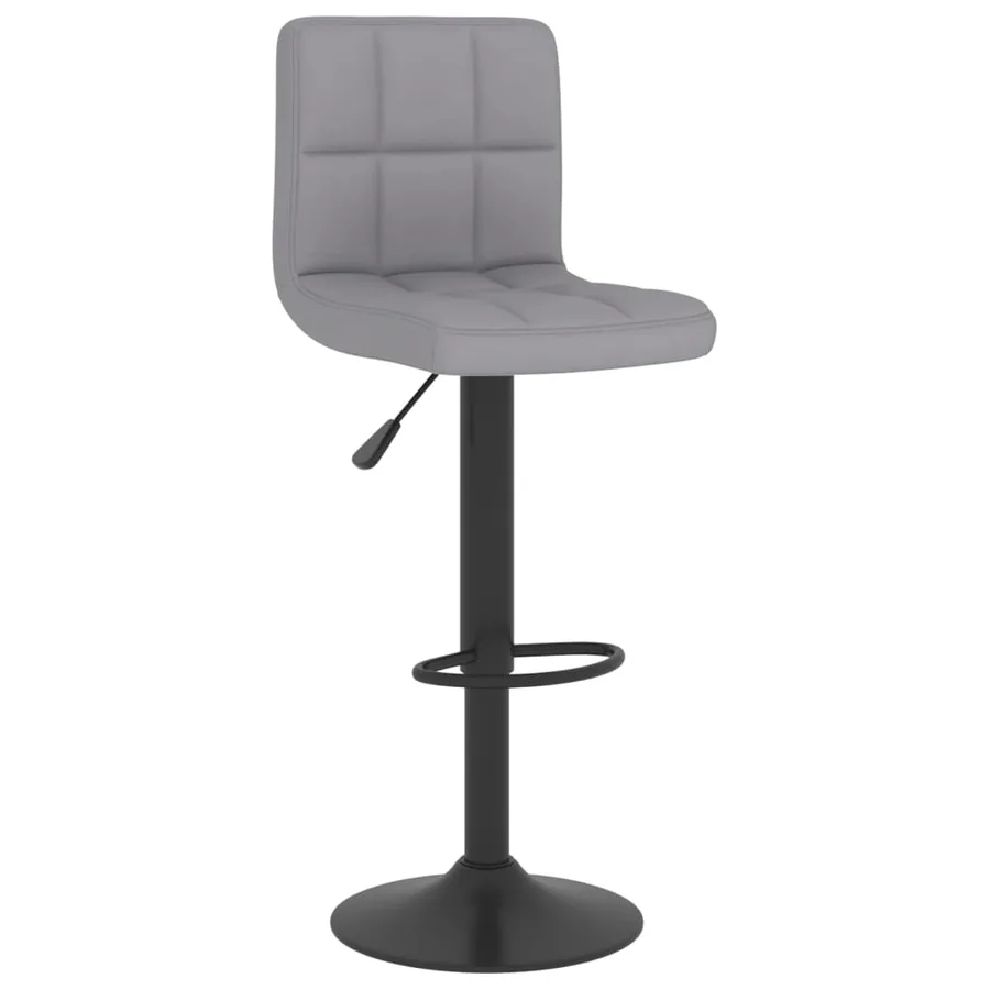 Tabourets de bar lot de 2 gris clair tissu - 3