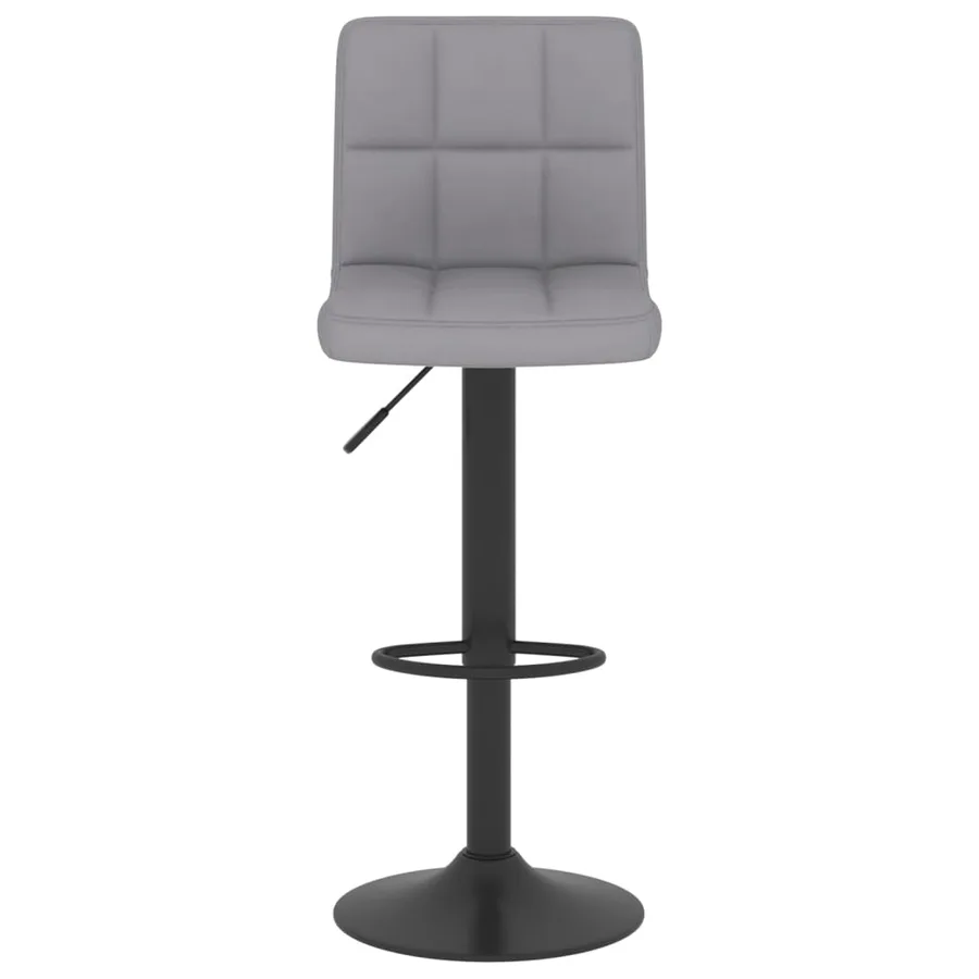 Tabourets de bar lot de 2 gris clair tissu - 4