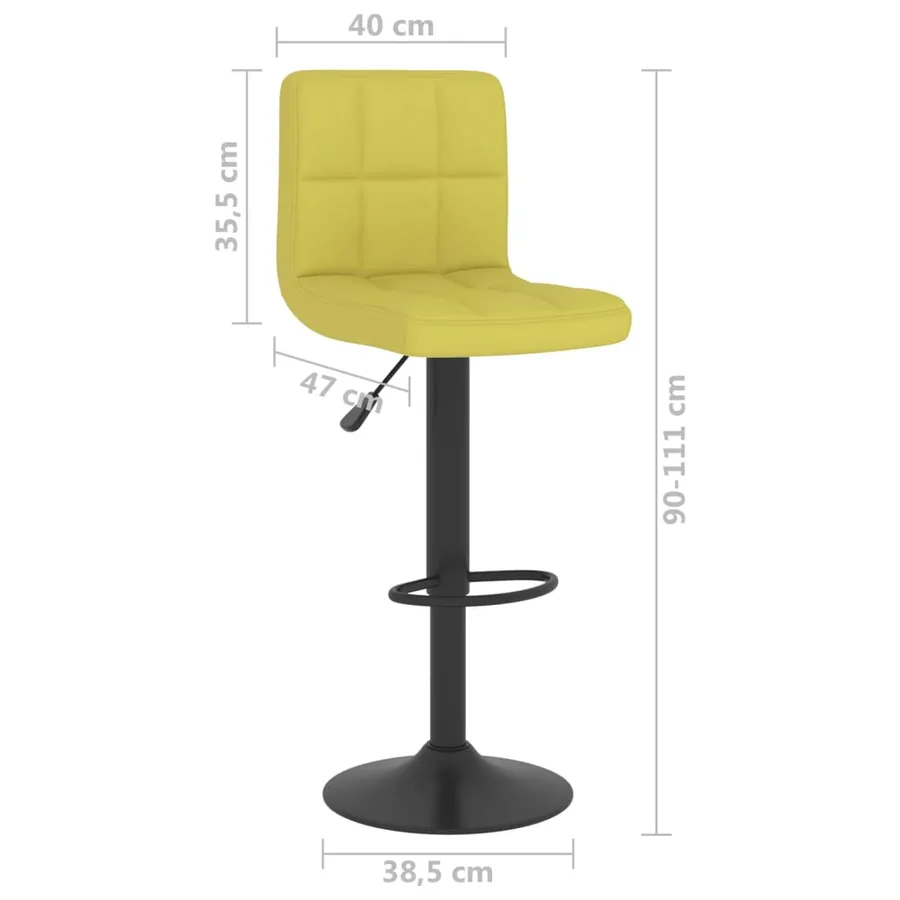 Tabouret de bar Vert Tissu - 9