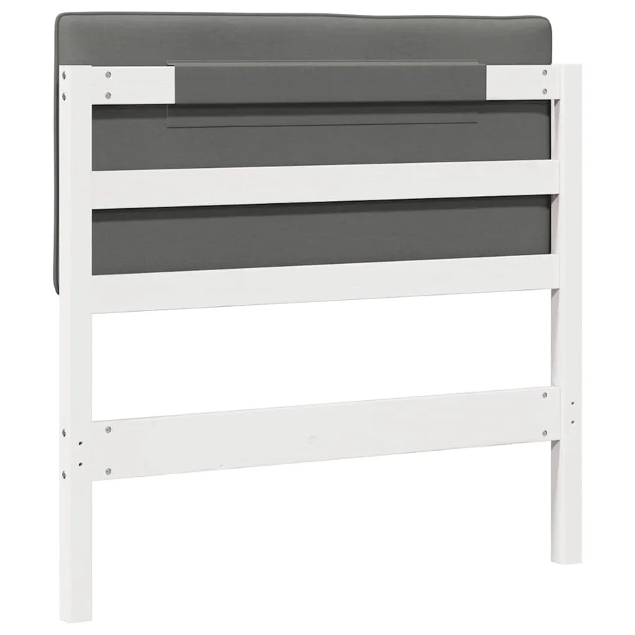 Tête de lit capitonnée Blanc et gris clair 90 cm Pin massif - 6