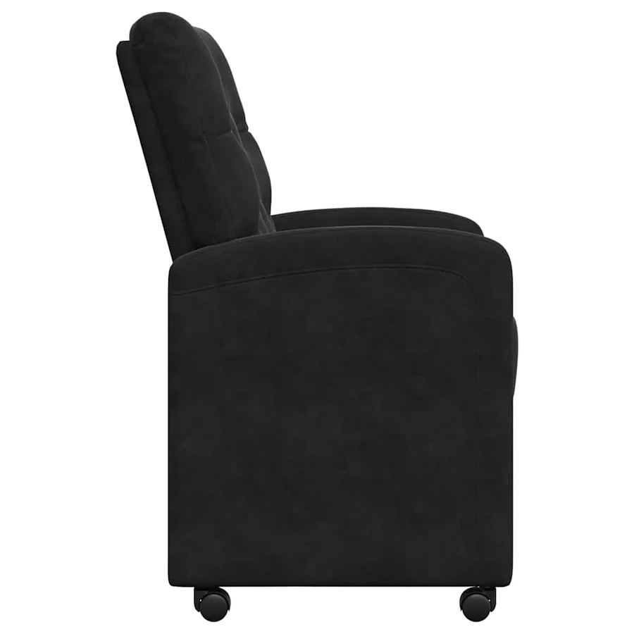 Chaises de Salle à Manger avec Roues 2 pcs Noir 58 x 67 x 97 cm - 5