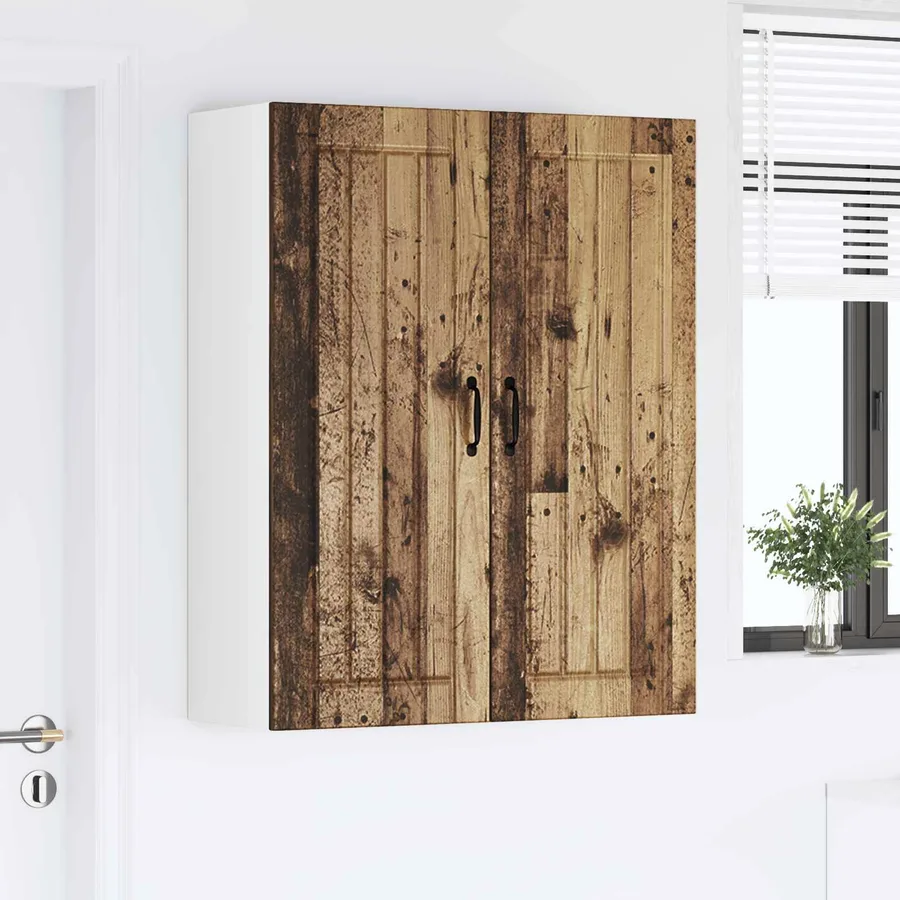 Meuble mural LUCCA Bois ancien 80 x 31 x 100 cm - 4