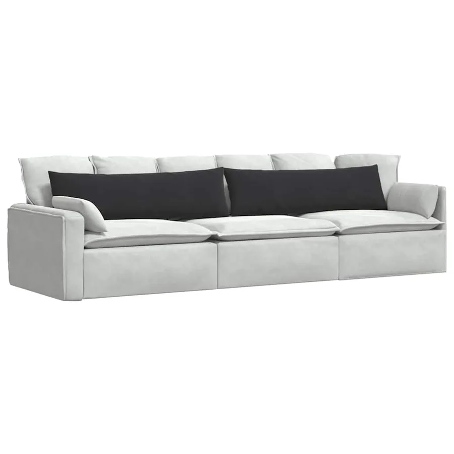 Coussins de canapé 2 pcs Noir 145 x 40 cm - 3