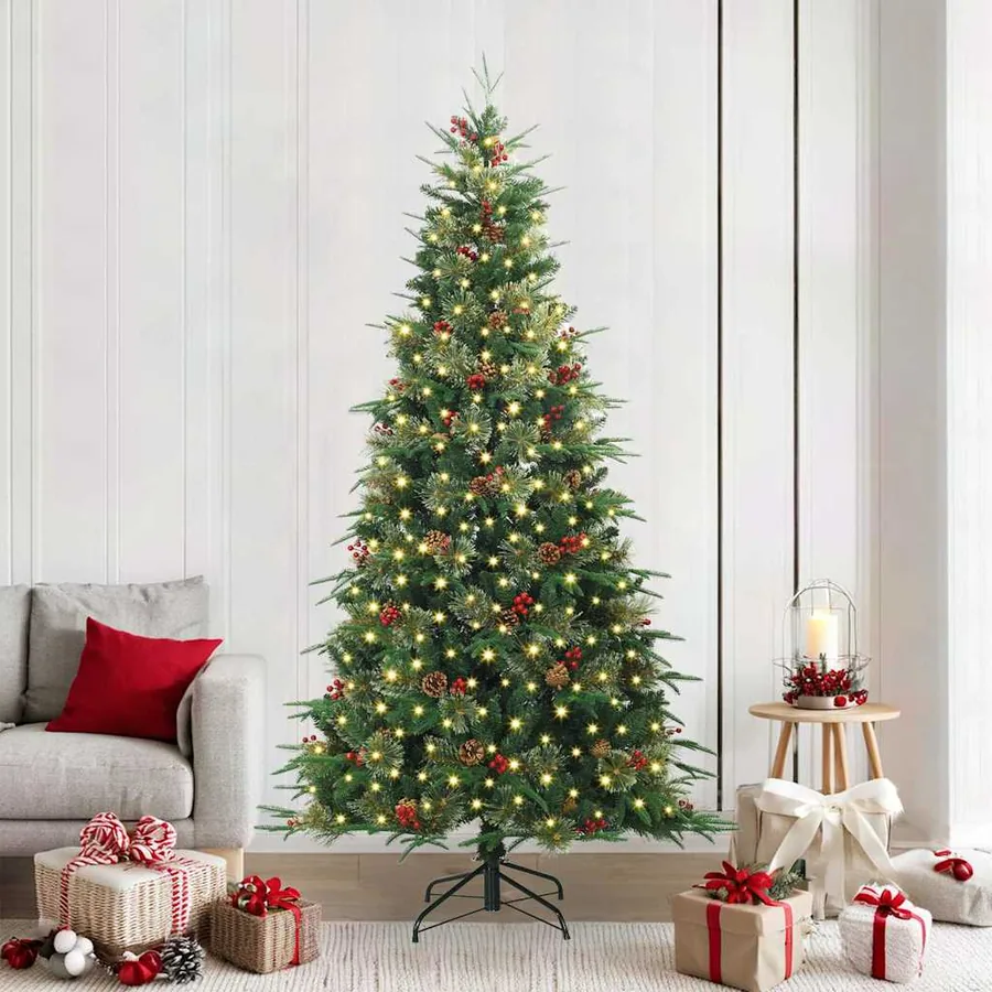 Sapin de Noël Artificiel à Branches Articulées Vert 240 cm