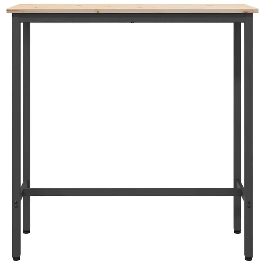 table Naturel 100 x 40 x 101 cm Bois d'ingénierie et acier - 5