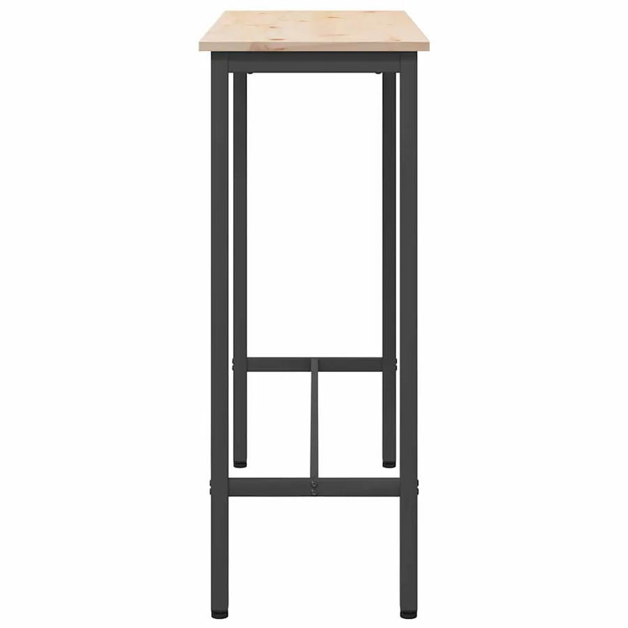 table Naturel 100 x 40 x 101 cm Bois d'ingénierie et acier - 6