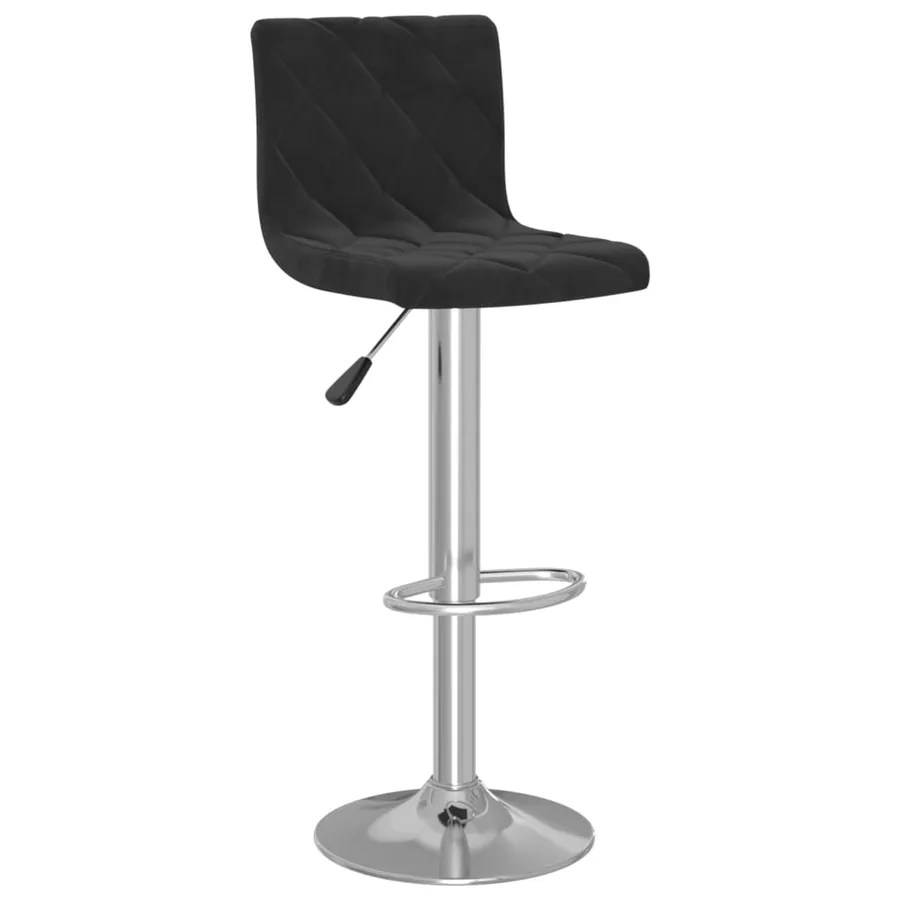 Tabourets de bar lot de 2 noir velours - 3
