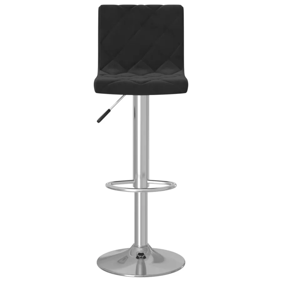 Tabourets de bar lot de 2 noir velours - 4