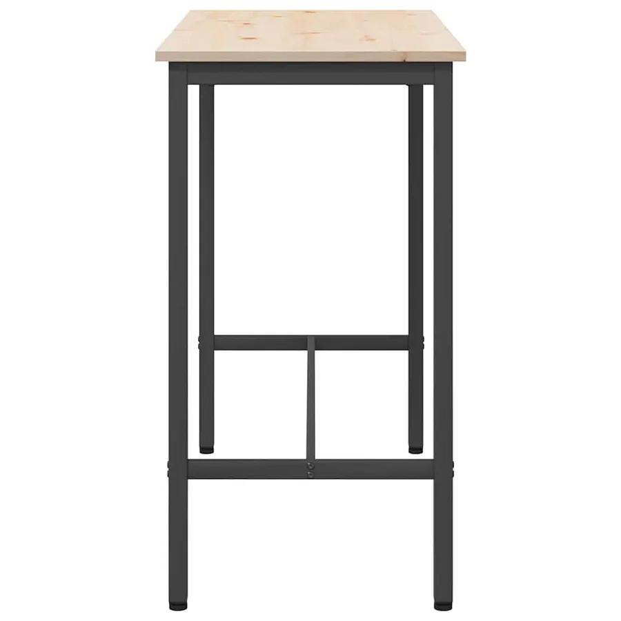 table Naturel 100 x 50 x 91 cm Bois d'ingénierie et acier - 6