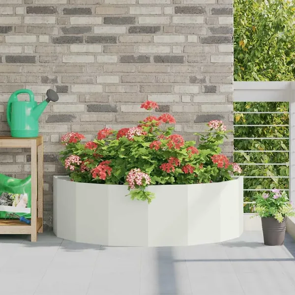Jardinière Blanc 120 x 60 x 35 cm Acier