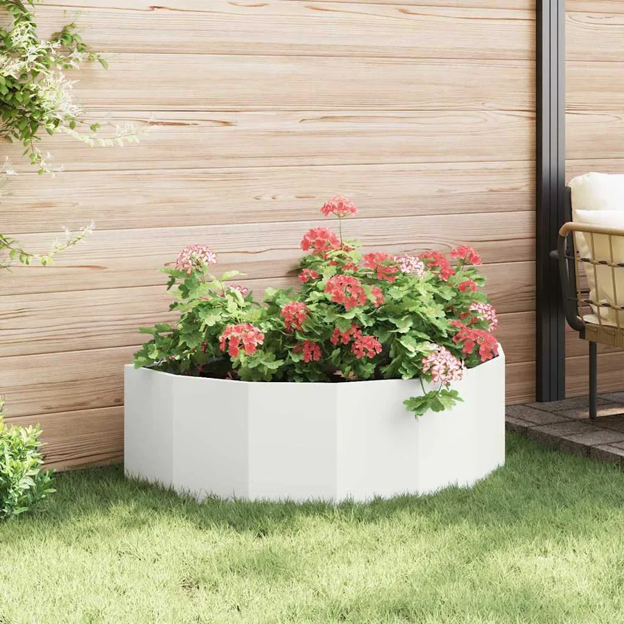 Jardinière Blanc 120 x 60 x 35 cm Acier - 4