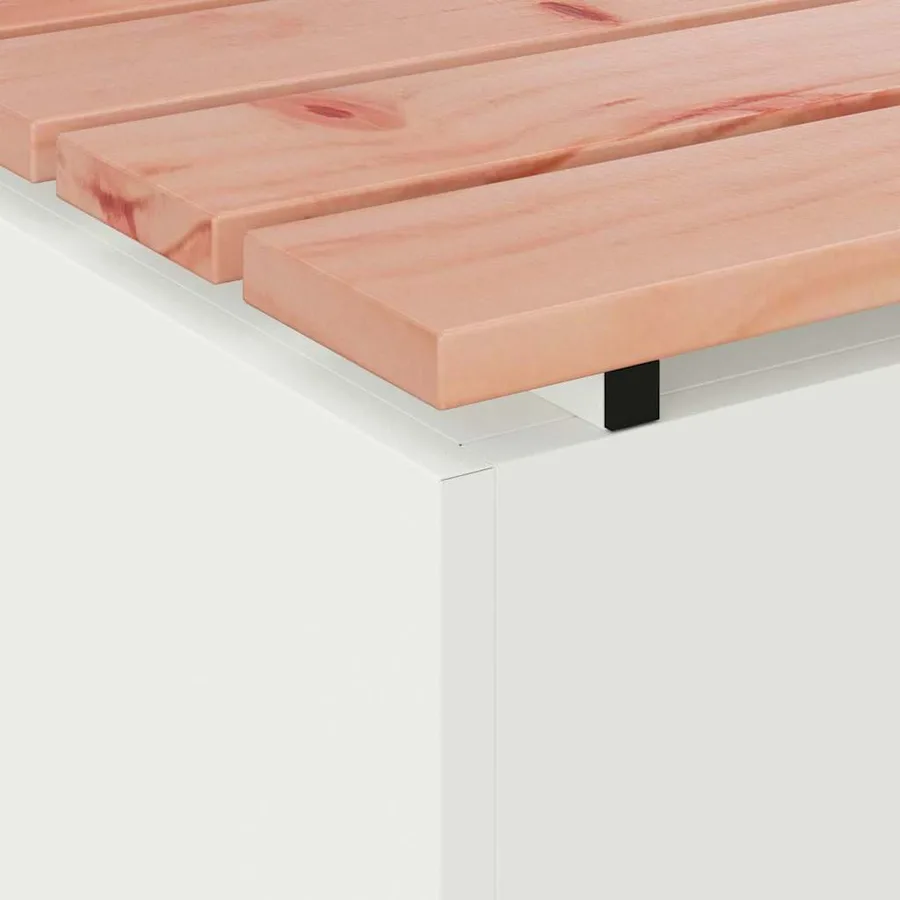 Banc de jardin Blanc 40 x 40 x 43 cm Acier - 7