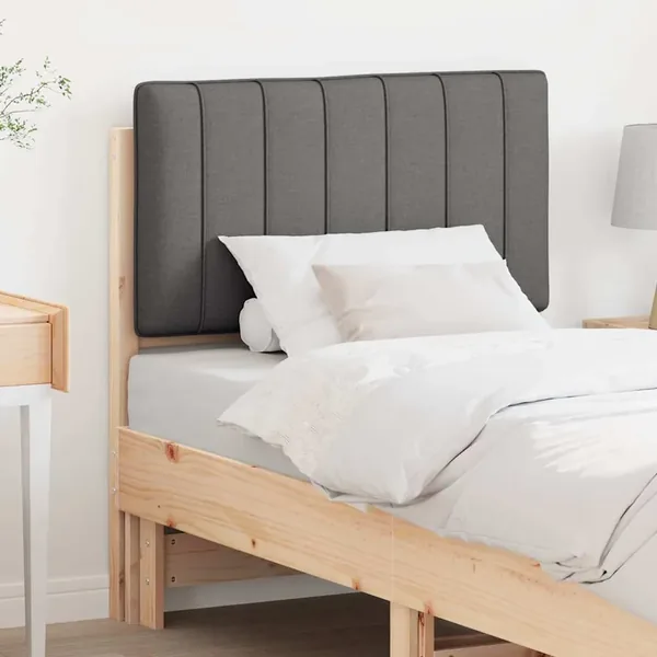 Tête de lit capitonnée Brun et gris foncé 75 cm Pin massif