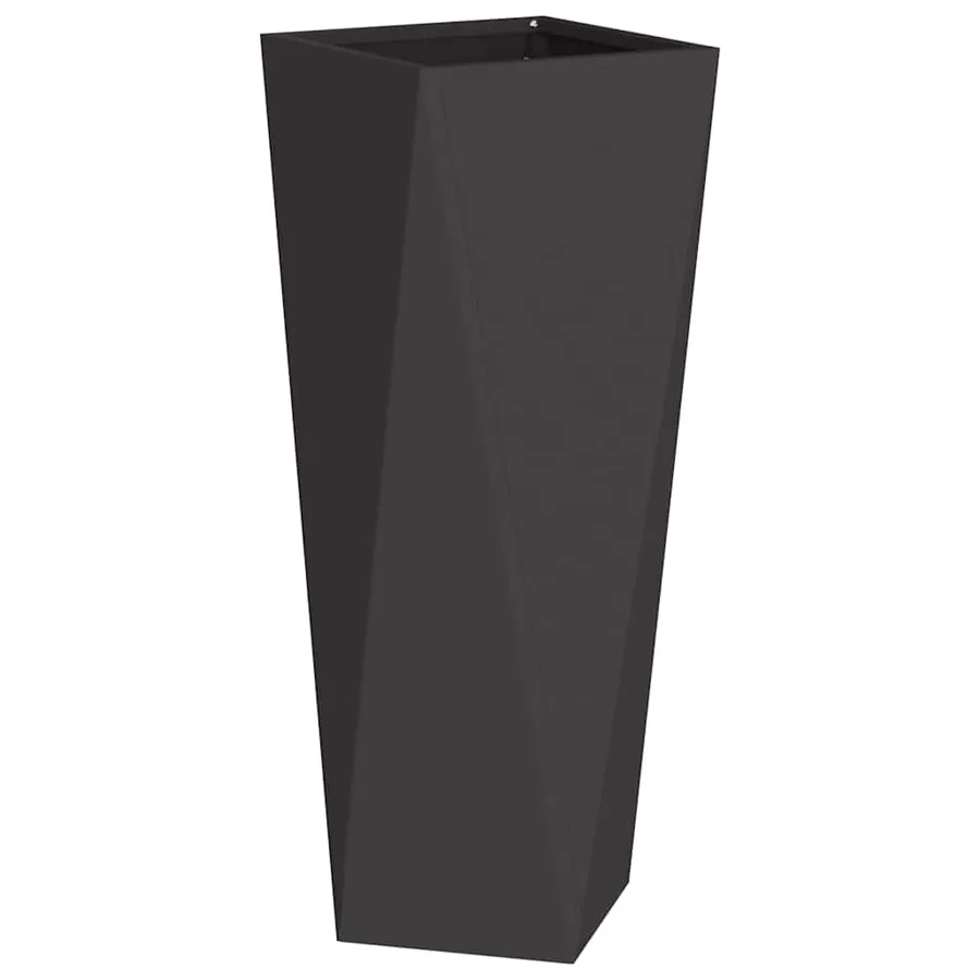 Jardinière 2 pc Noir 30 x 30 x 75 cm Acier - 5