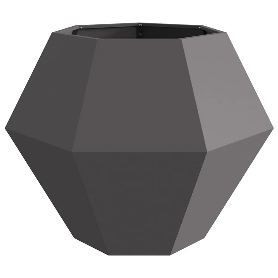 Jardinière 2 pc Noir 100 x 100 x 80 cm Acier - 6