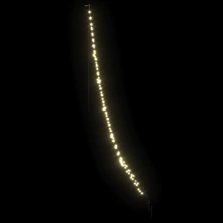 Arbre de Noël LED avec piquets au sol Blanc chaud 306 cm Métal - 5