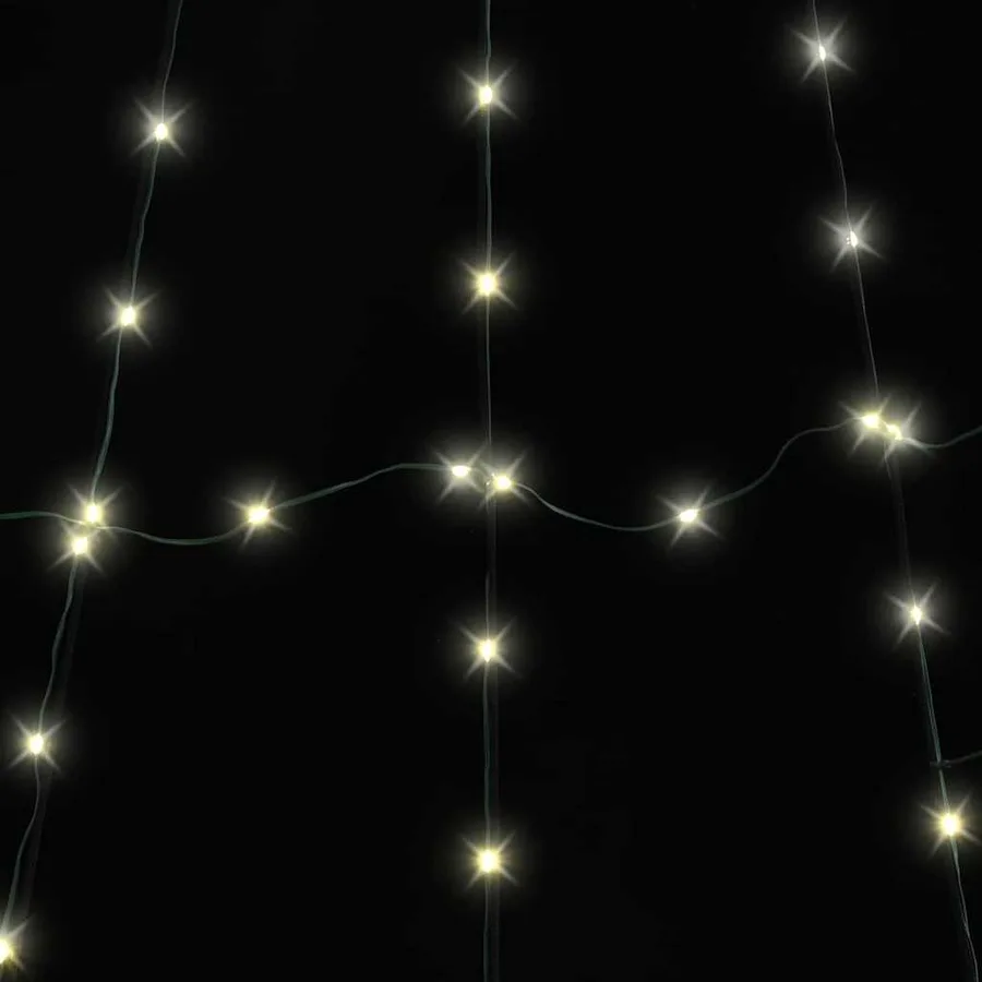 Arbre de Noël LED avec piquets au sol Blanc chaud 306 cm Métal - 9