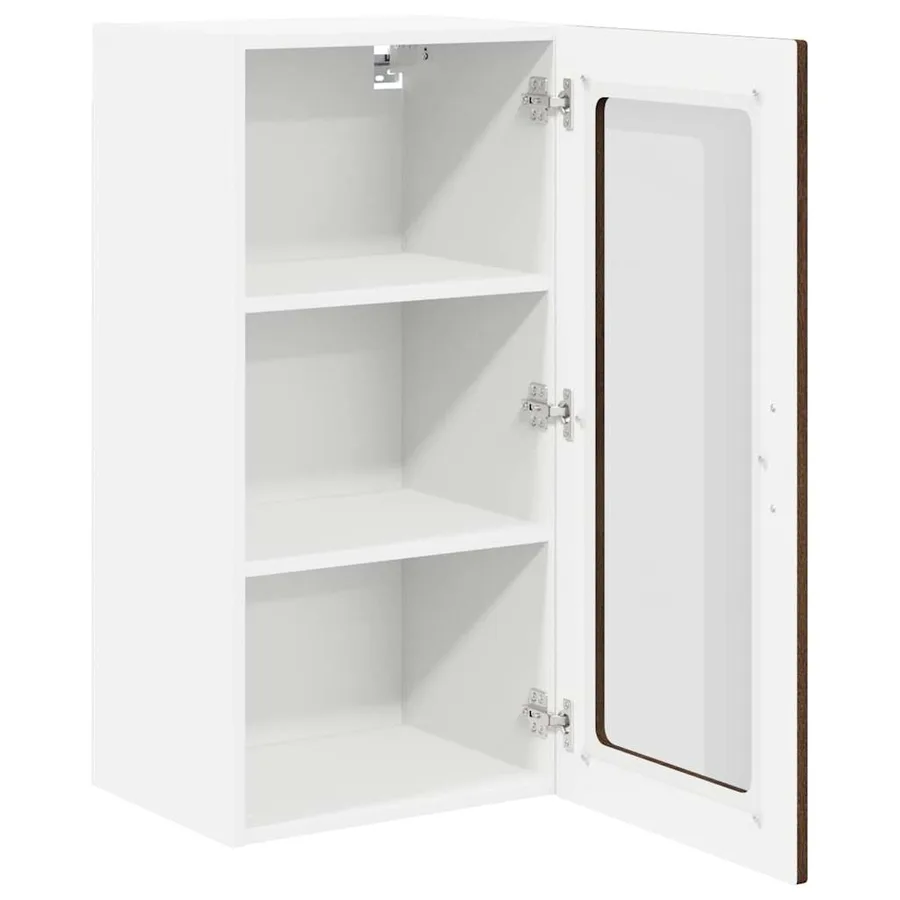 Cabinet en verre mural LUCCA 2 pcs Chêne brun 40 x 31 x 80 cm - 6