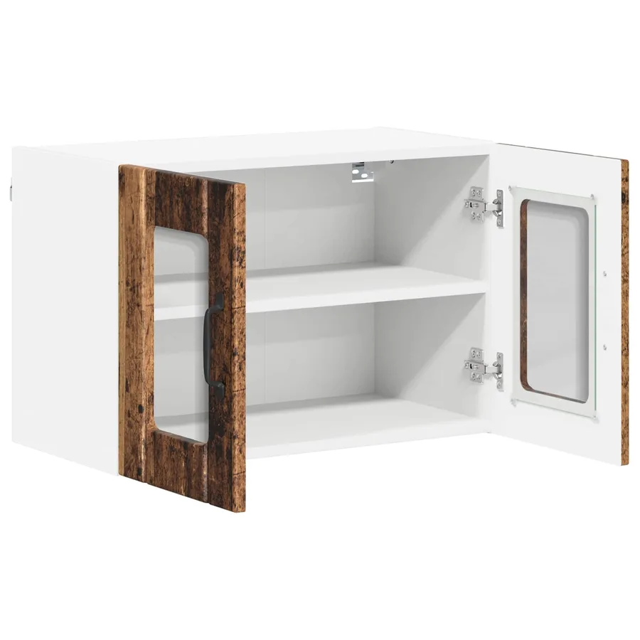 Cabinet en verre mural LUCCA Bois ancien 60 x 31 x 40 cm - 4