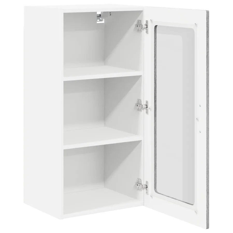 Cabinet en verre mural LUCCA Sonoma gris 40 x 31 x 80 cm - 4