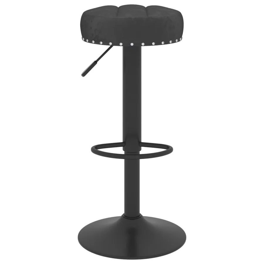 Tabourets de bar lot de 2 noir velours - 4