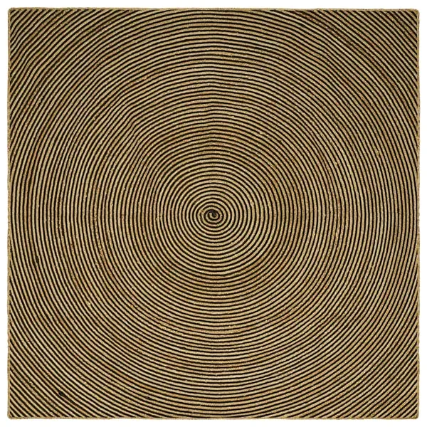 Tapis de surface Noir 300 x 300 cm Jute