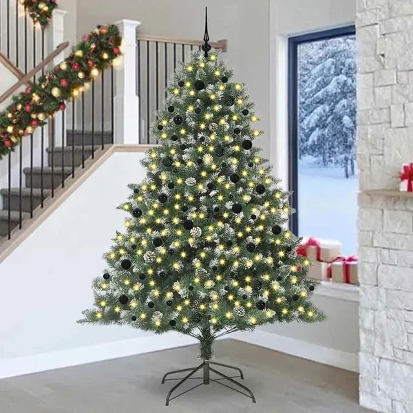 Sapin de Noël artificiel Vert 240 cm PVC, plastique et acier