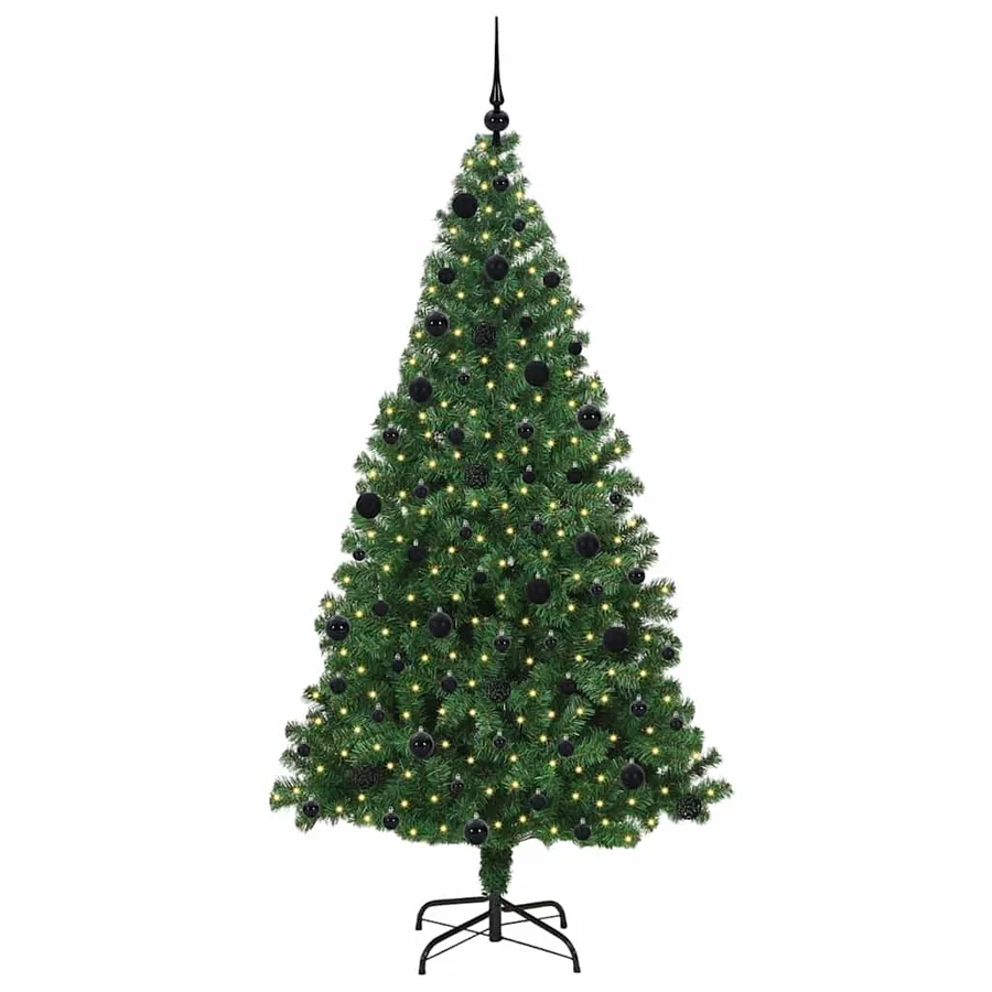 Sapin de Noël artificiel Vert 210 cm PVC, Acier et Plastique - 3