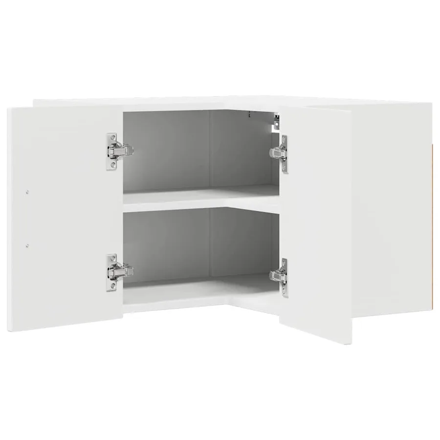 Cabinet d'angle mural LUCCA Blanc 57 x 57 x 40 cm - 5