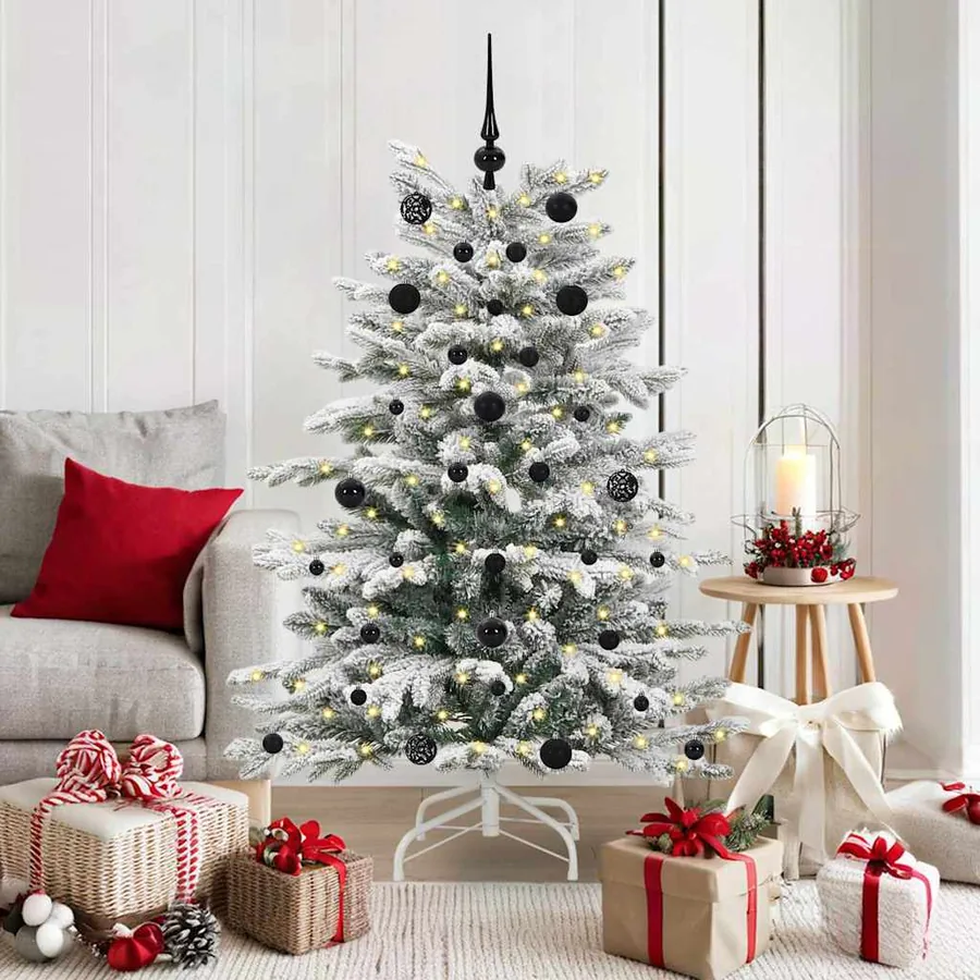 Sapin de Noël Artificiel à Branches Articulées Blanc 150 cm