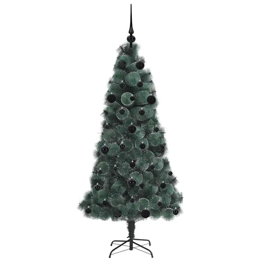 Arbre de Noël artificiel pré-éclairé avec ensemble de boules - 4