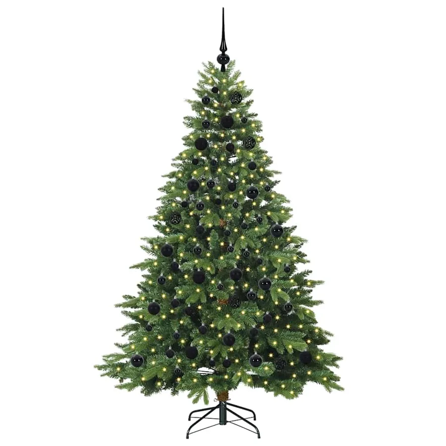 Sapin de Noël artificiel avec 300 LED Vert 180 cm PE et PVC - 3