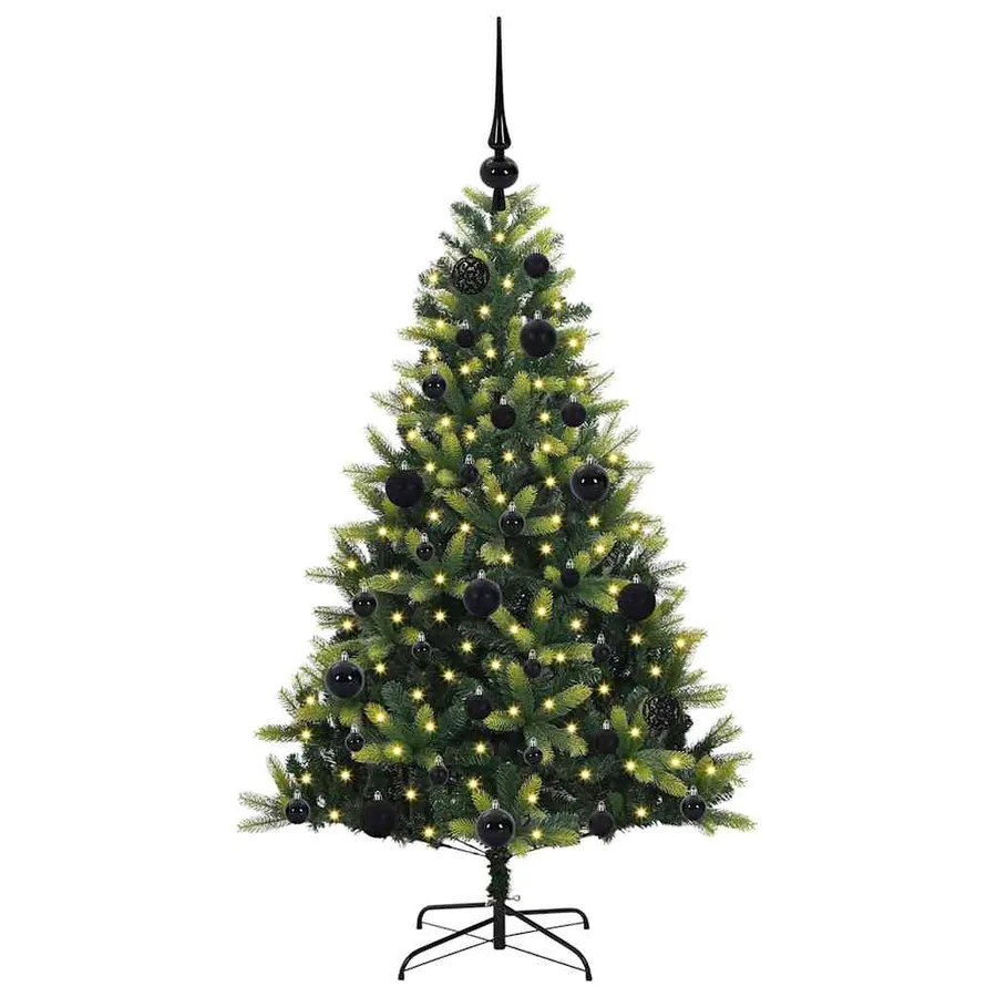 Arbre de Noël artificiel à charnières 150 LED Vert 120 cm - 3