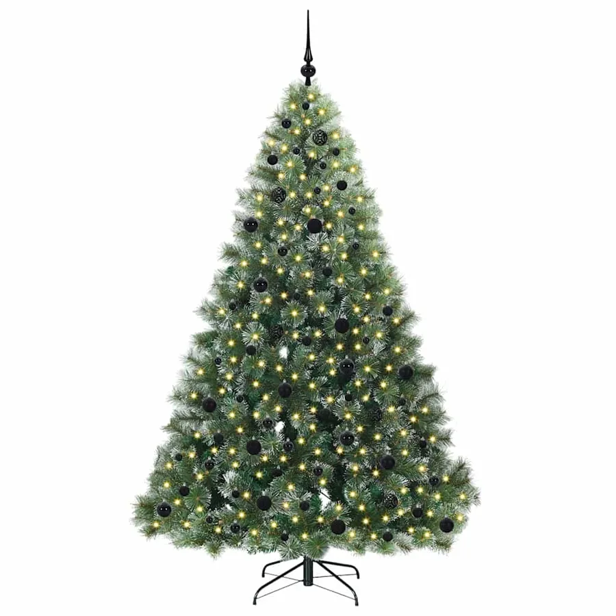 Sapin de Noël artificiel avec 300 LED Vert 210 cm PE et PVC - 2