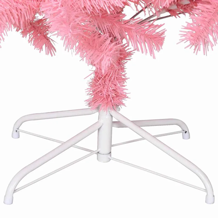 Sapin de Noël avec 300 LED avec support Rose 180 cm PVC - 12