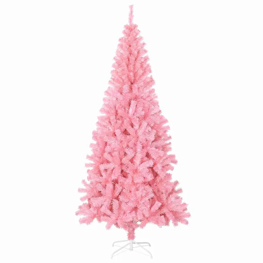 Sapin de Noël avec 300 LED avec support Rose 180 cm PVC - 5