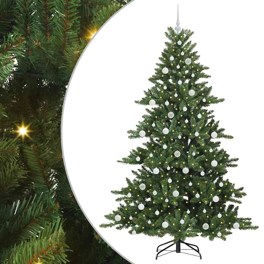Sapin de Noël Artificiel à Branches Articulées Vert 210 cm - 2