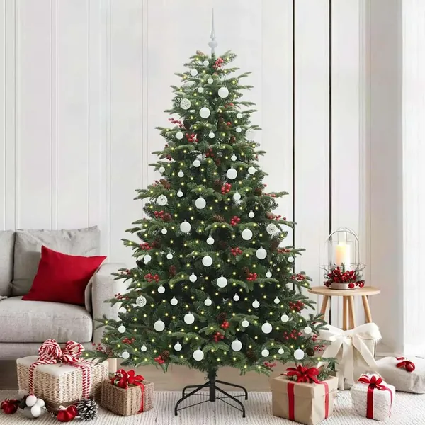 Sapin de Noël artificiel Vert 210 cm PVC, métal et plastique